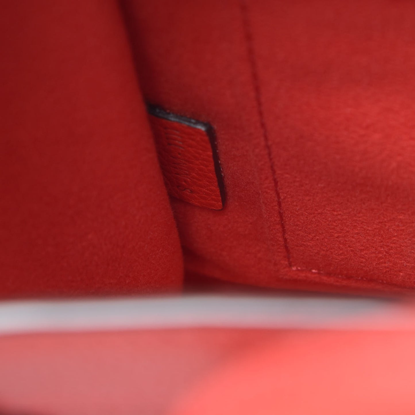 Drummed Calfskin Nano Luggage Coquelicot