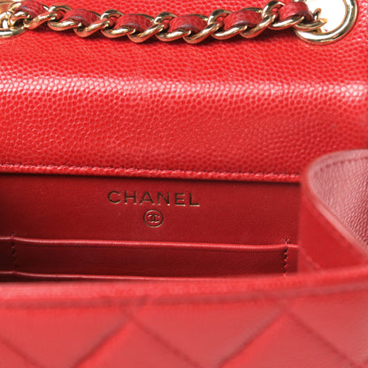 Chanel Caviar Quilted Classic Phone Holder Red 6 of 16