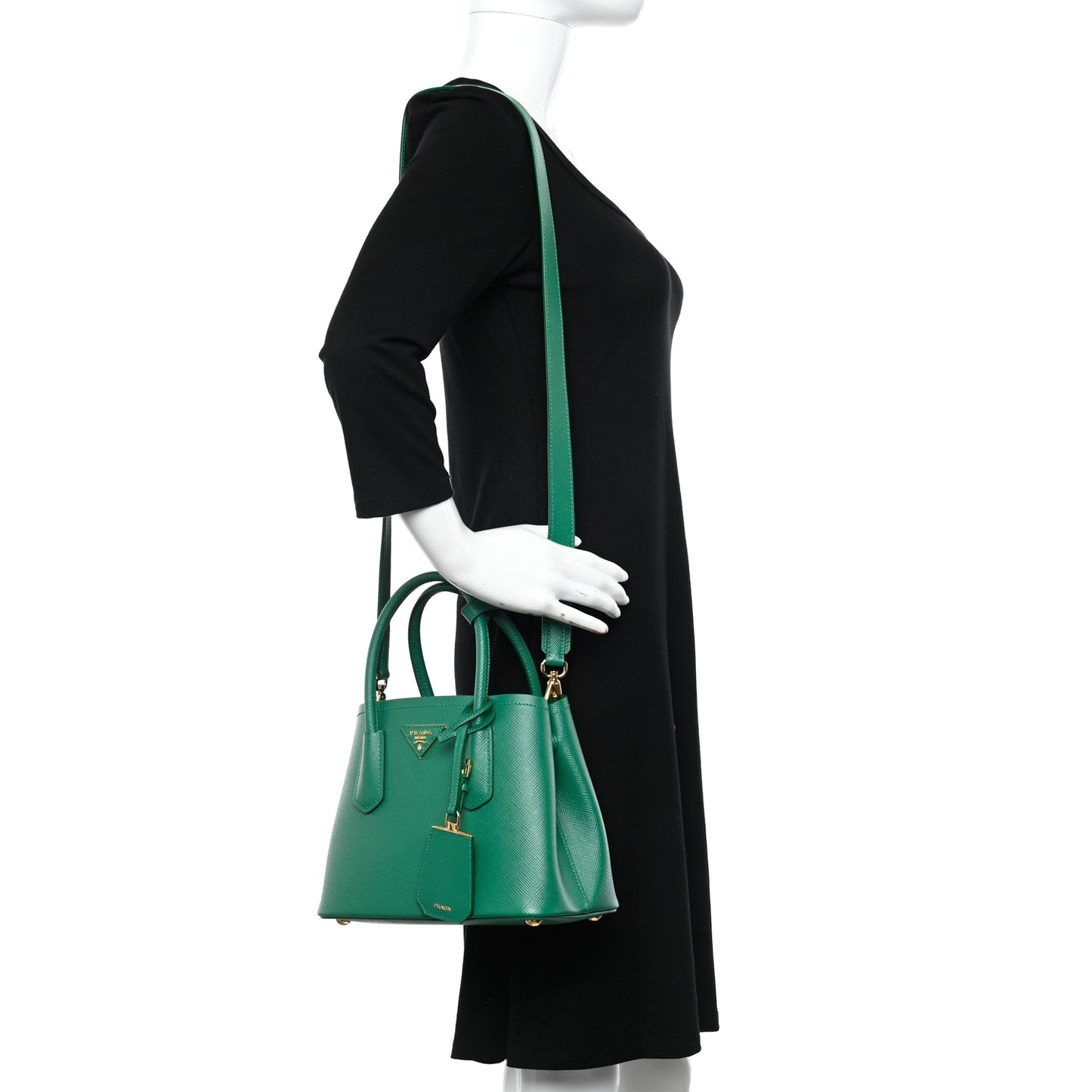 Saffiano Cuir Mini Double Bag Mango