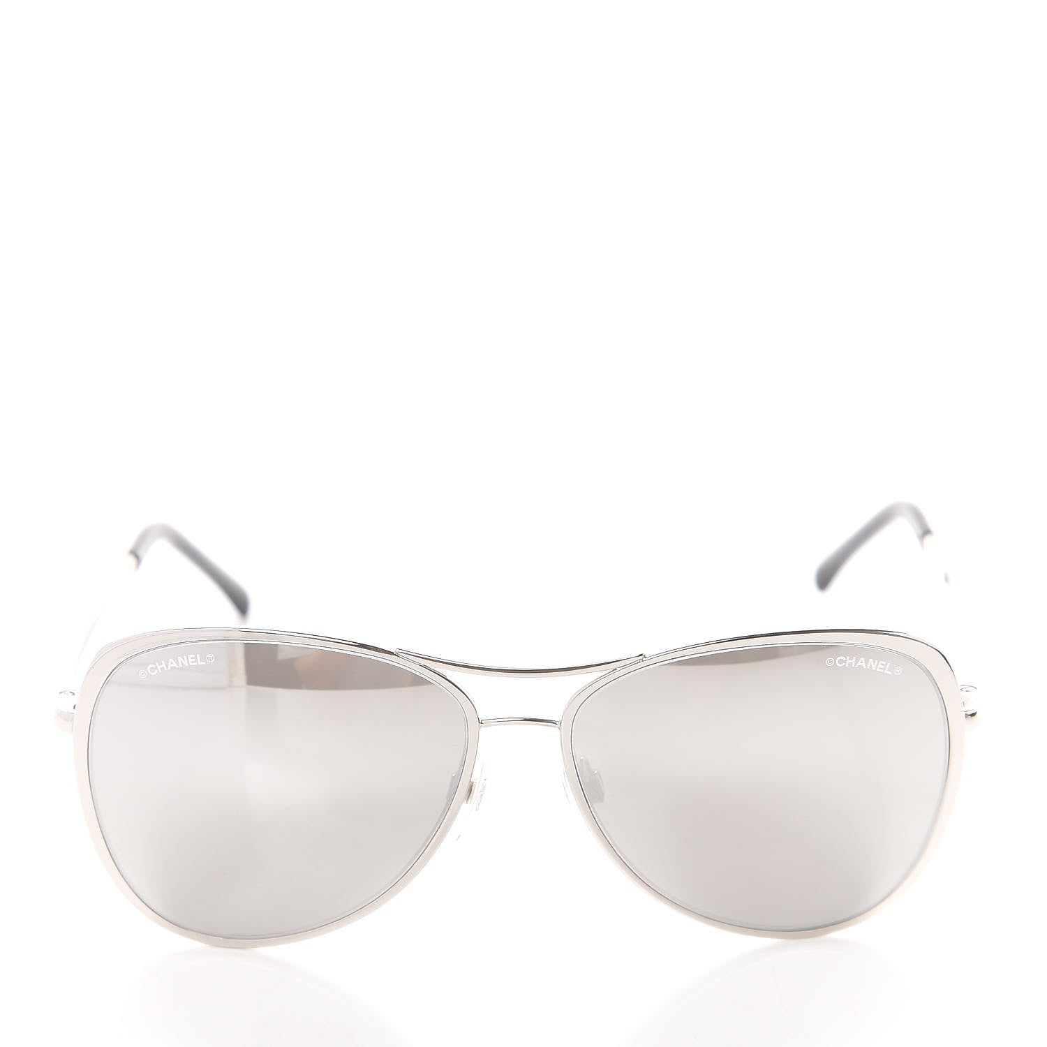 Chanel Mirrored Pilot Summer Sunglasses 4223 Silver 2 of 7