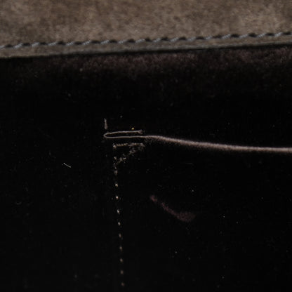 Saint Laurent Metallic Textured Calfskin Large Belle De Jour Clutch Dark Silver 11 of 12