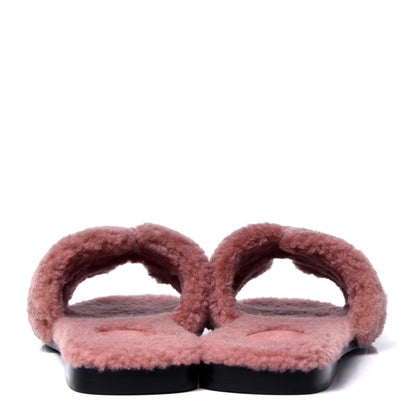 Hermes Woolskin Oran Sandals 39 Rose Aube 4 of 6