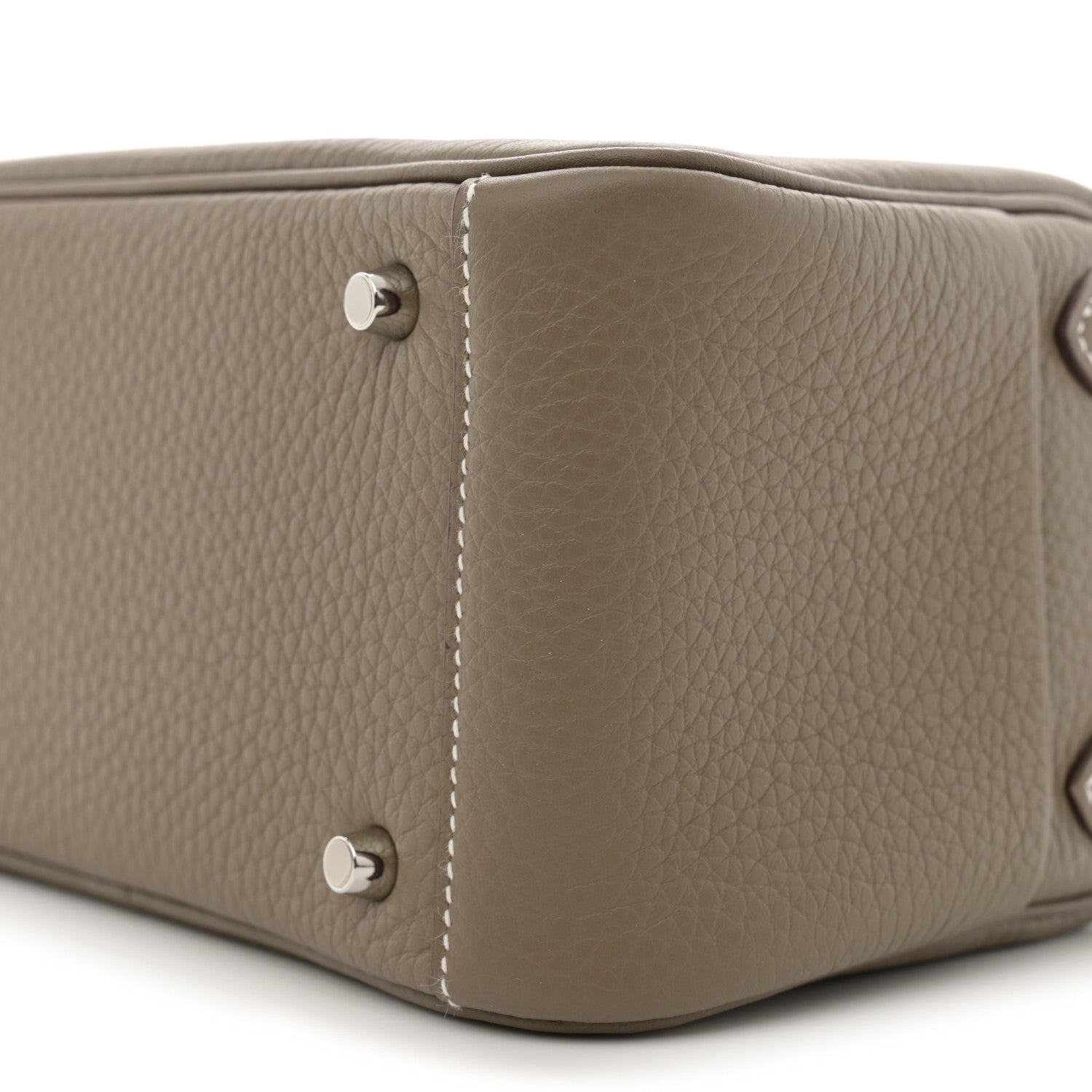 Hermes Taurillon Clemence Mini Lindy 20 Etoupe 10 of 11