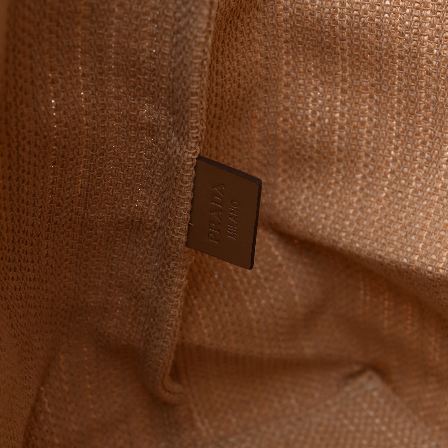 Raffia Logo Tote Naturale