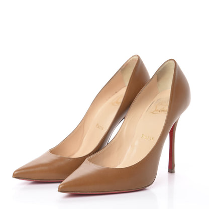 Christian Louboutin Shiny Nappa Decoltish 100 Pumps 37.5 Safari 3 of 7