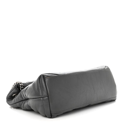 Saint Laurent Lambskin Quilted Small Loulou Puffer Monogram Chain Satchel Concrete 4 of 16