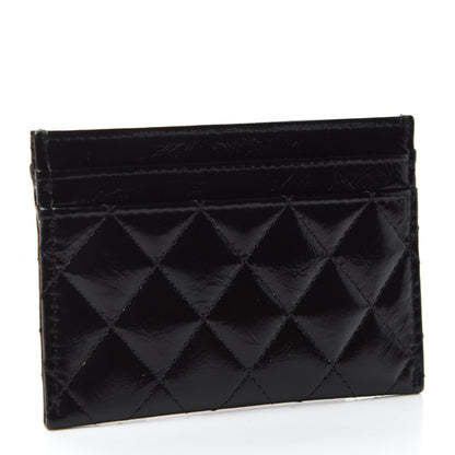 Chanel Glazed Calfskin Quilted Boy Card Holder Black 3 of 8