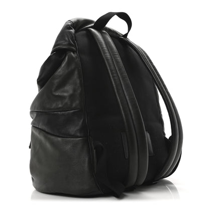 Saint Laurent Calfskin Logo Debossed Backpack Black 2 of 9