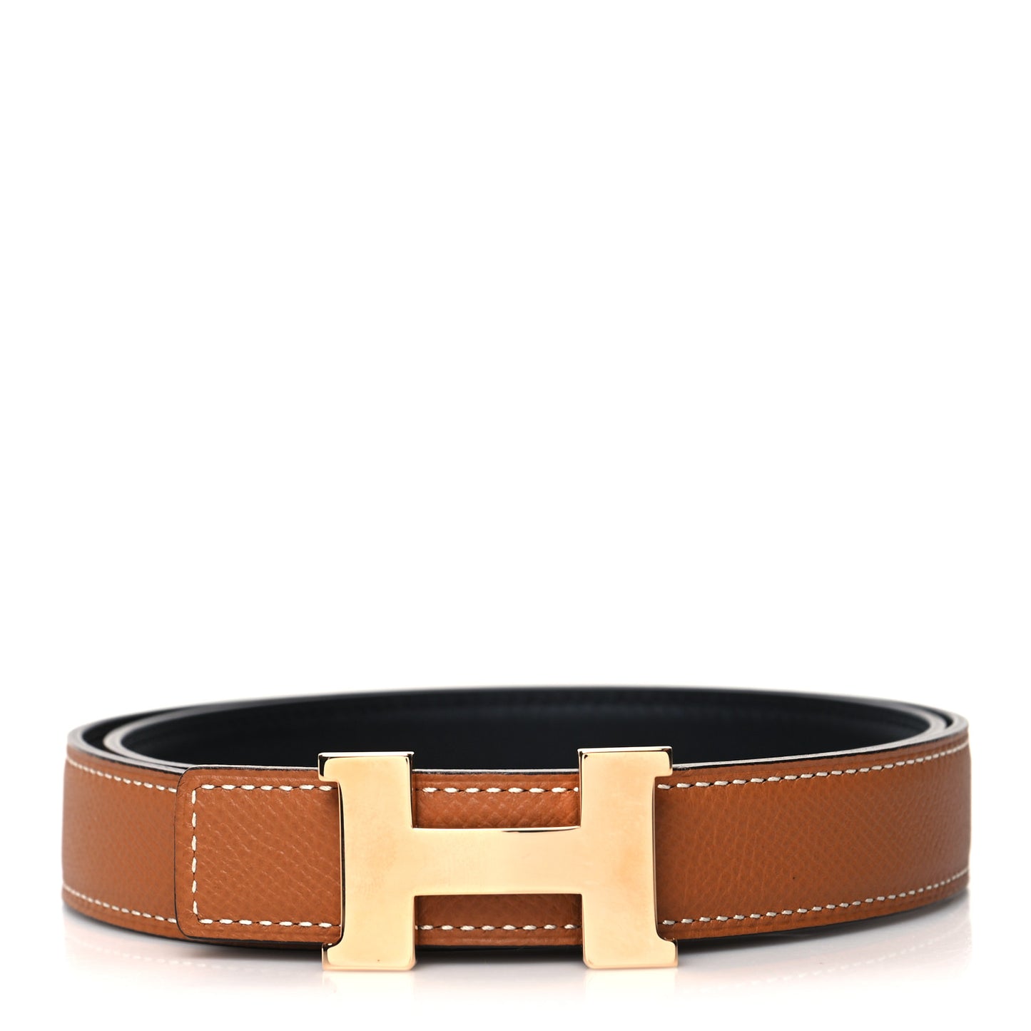 Swift Epsom 24mm Mini Constance H Belt 75 Black Gold