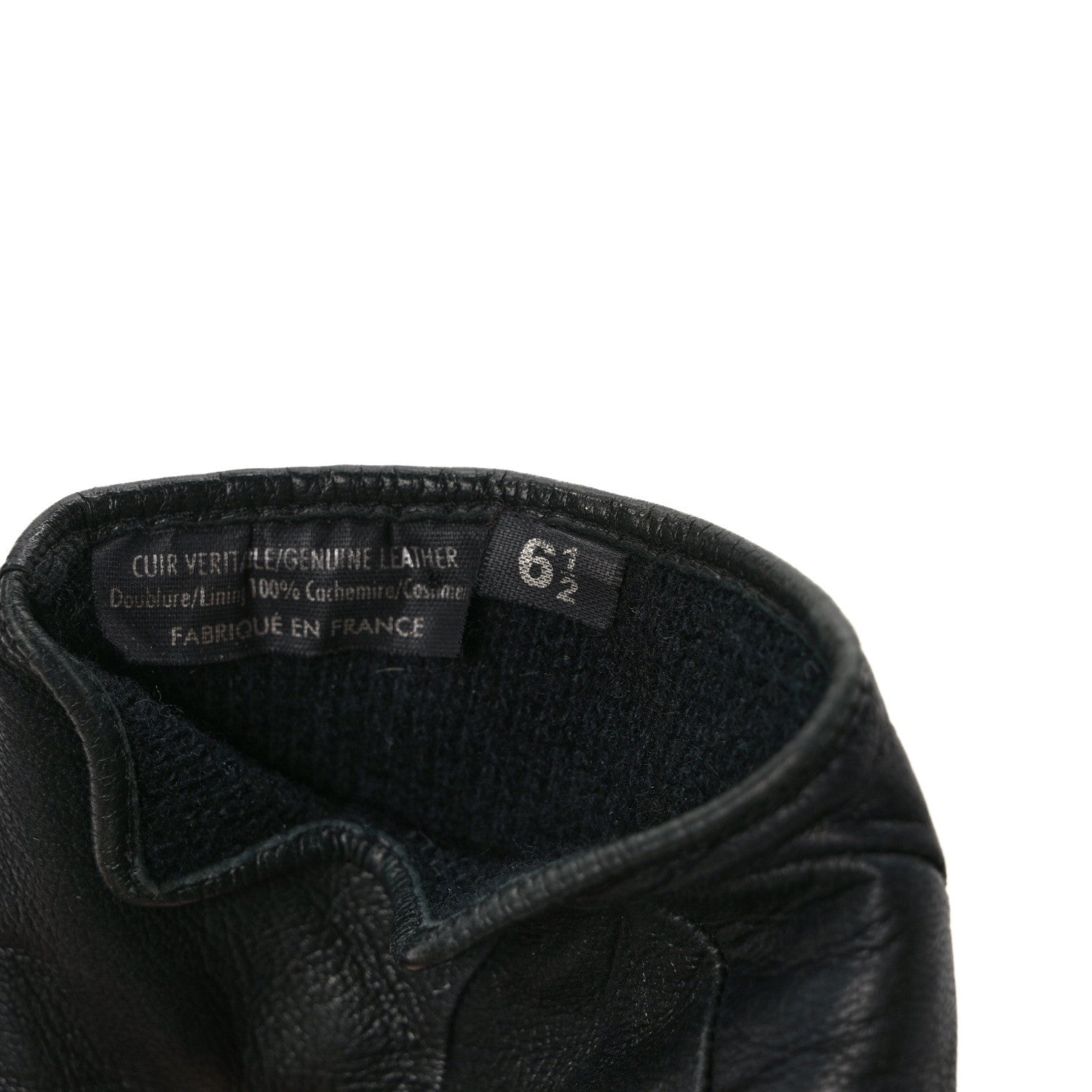 Chanel Lambskin Quilted Stitch CC Gloves 6.5 Black 4 of 6
