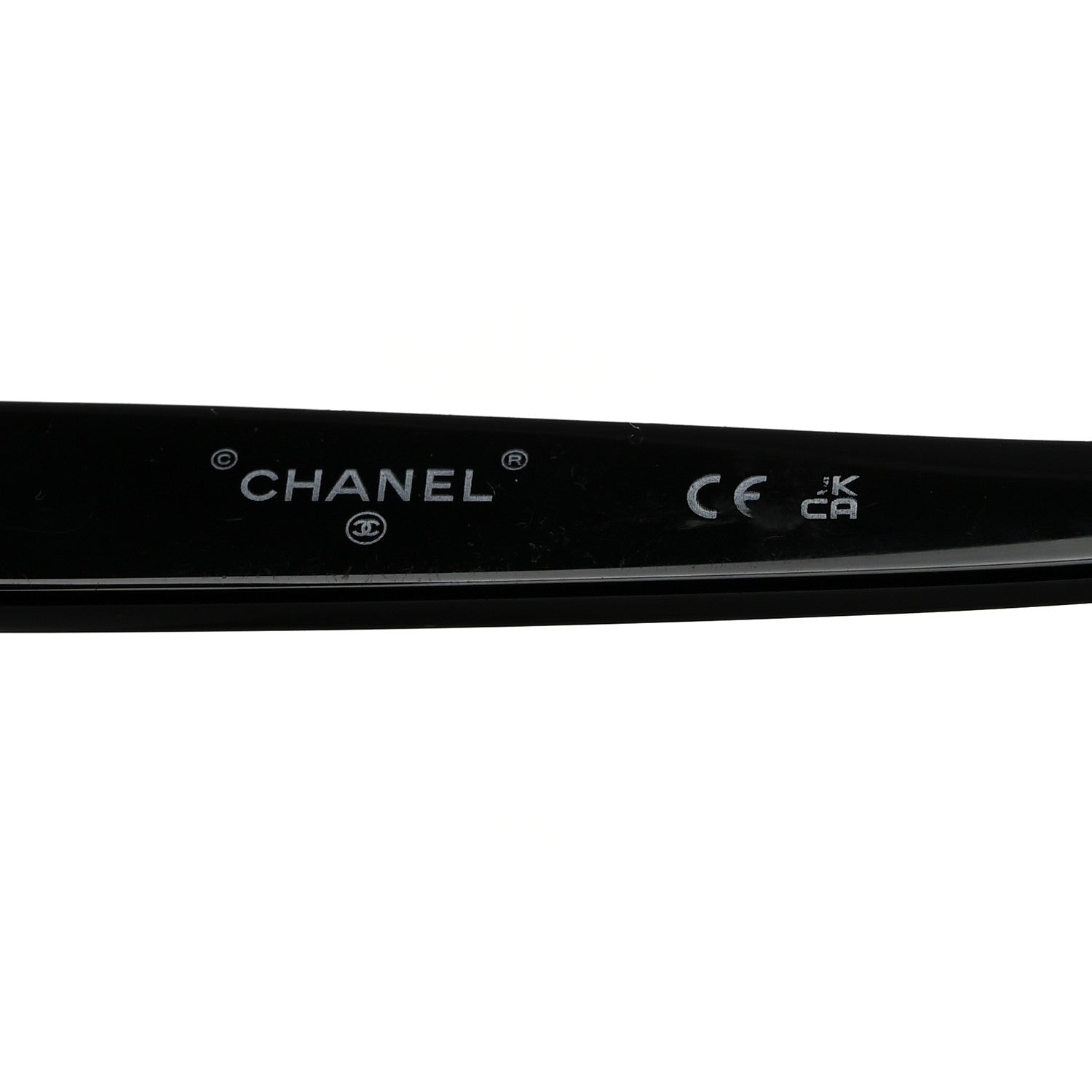 Chanel Acetate Pearl Oval Sunglasses S0114 Black 6 of 8
