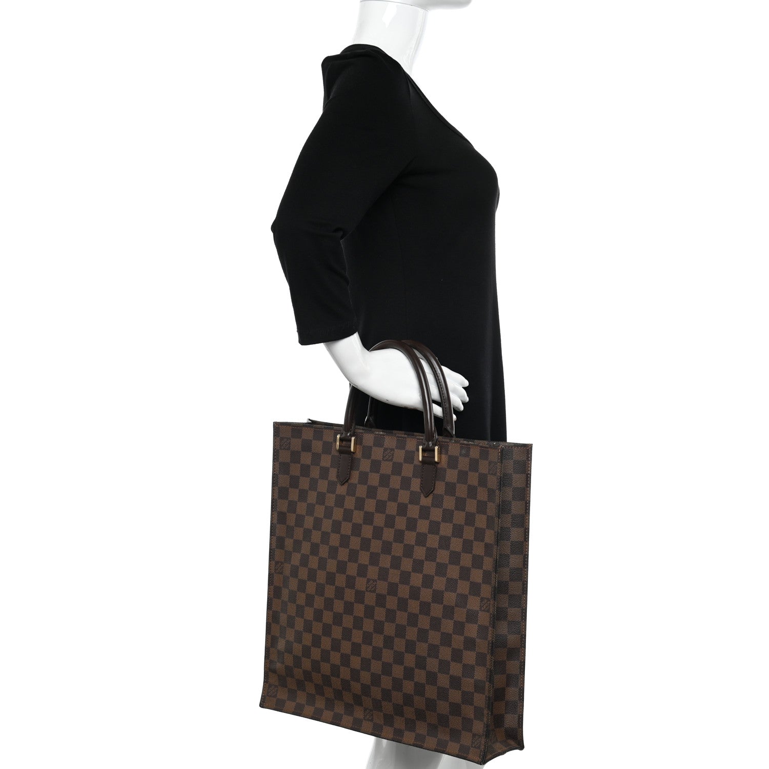 Louis Vuitton Damier Ebene Sac Plat 2 of 9