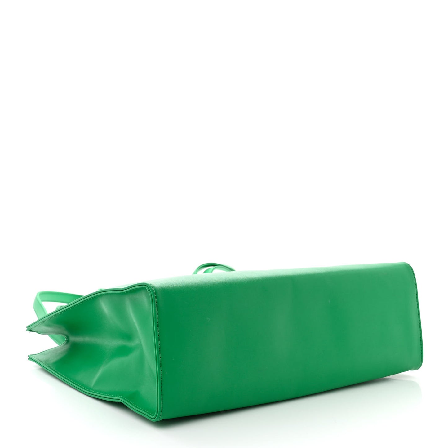 Vegan Leather Medium Shopping Bag Greenscreen