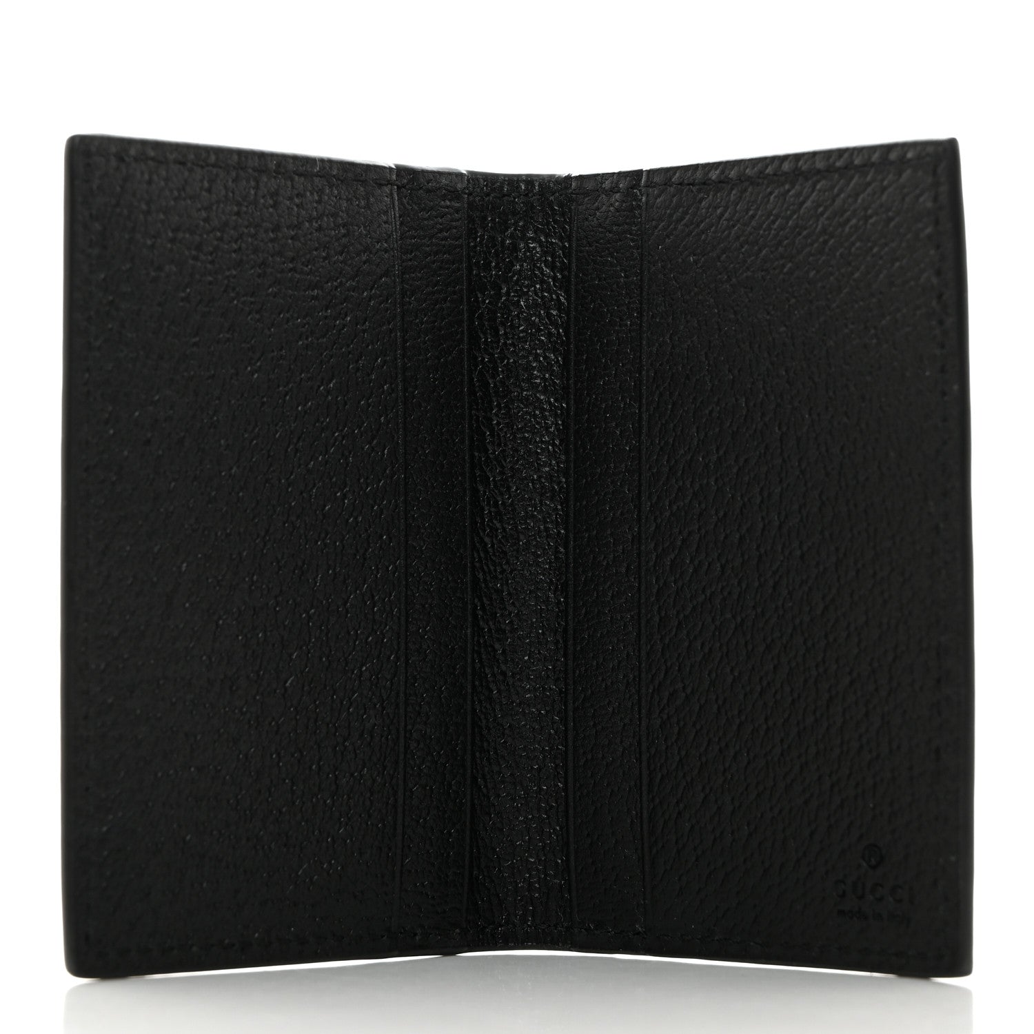 Gucci Textured Dollar Calfskin Horsebit Card Holder Black 5 of 8