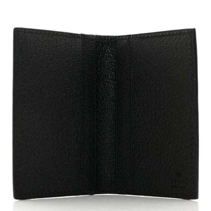 Gucci Textured Dollar Calfskin Horsebit Card Holder Black 5 of 8