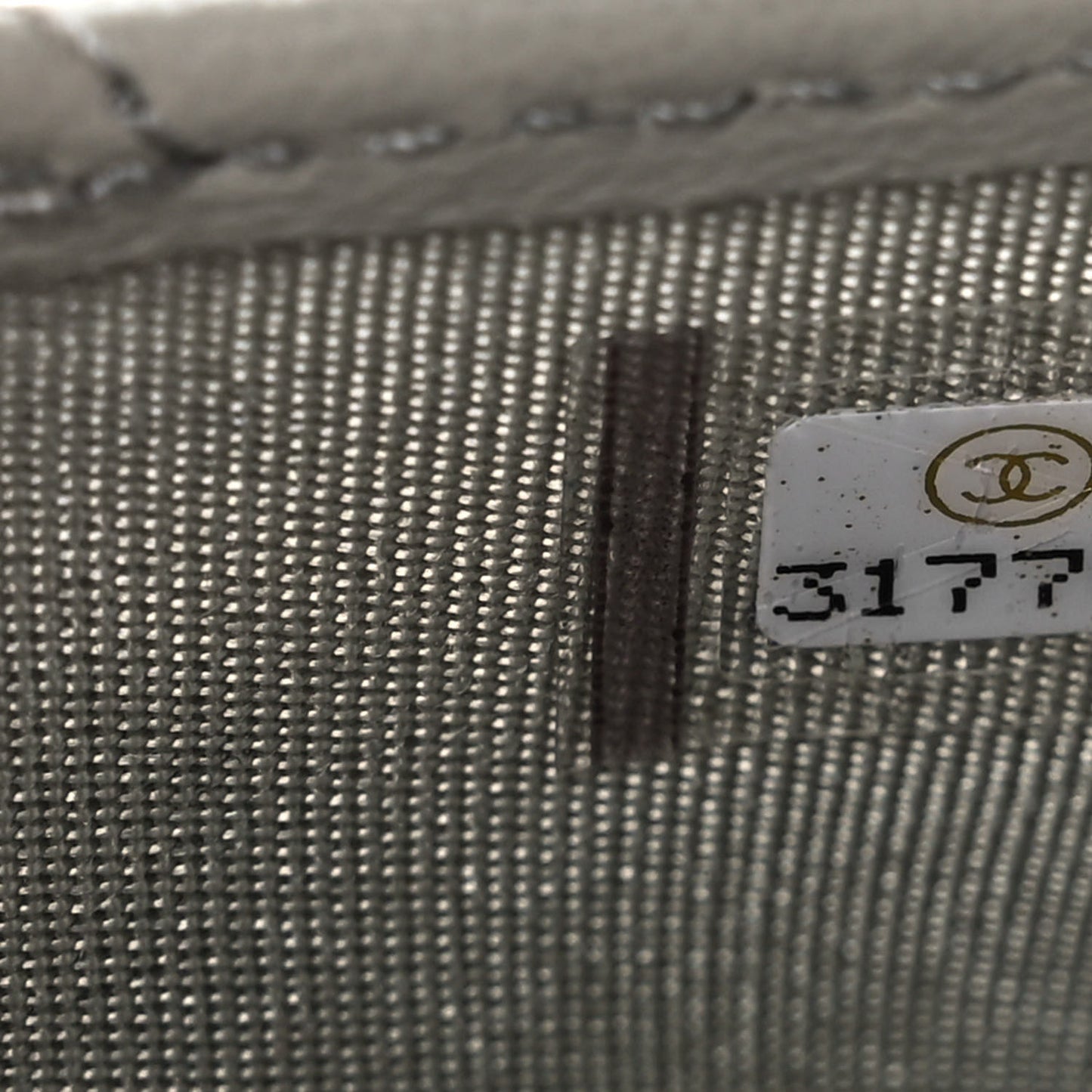 Lambskin Quilted Card Holder Grey
