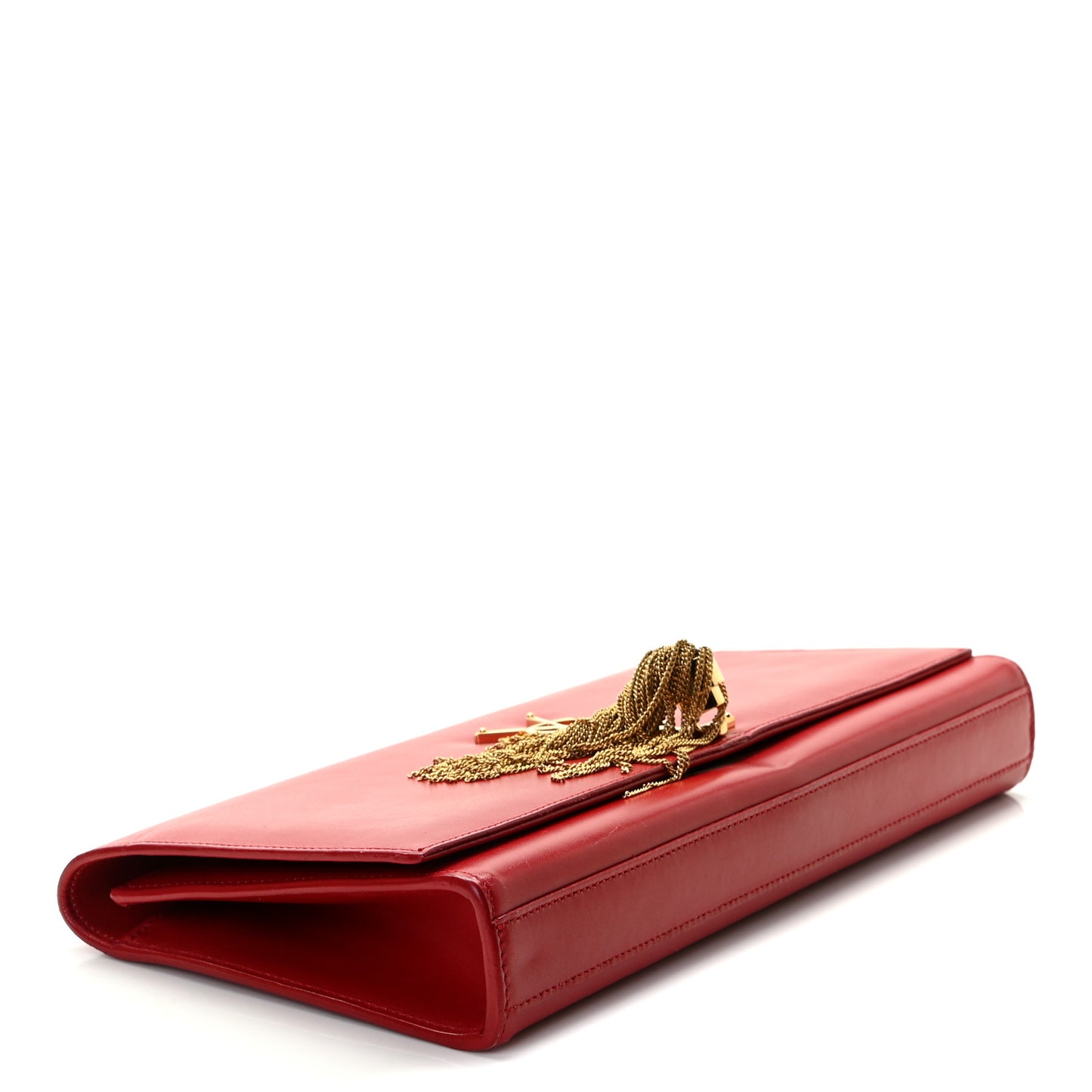 Calfskin Classic Monogram Tassel Clutch Red