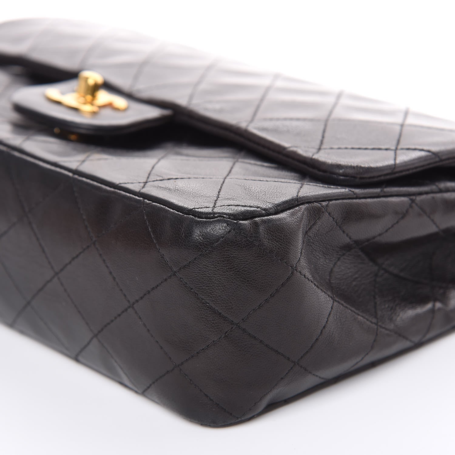 Chanel Lambskin Quilted Medium Double Flap Bag Black 8 of 20