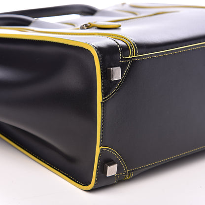 Celine Satin Calfskin Debossed Micro Luggage Black 8 of 10