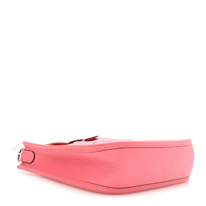 Hermes Taurillon Clemence Amazone Evelyne TPM Rose Azalee Rouge Pivoine 4 of 10