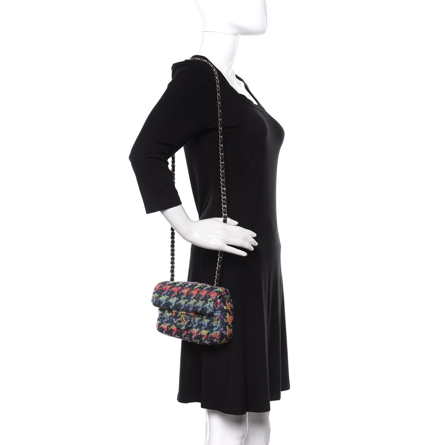 Knit Mini Rectangular Flap Multicolor