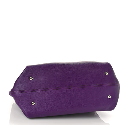 Salvatore Ferragamo Grained Calfskin Sofia Satchel Mirtillo 4 of 8