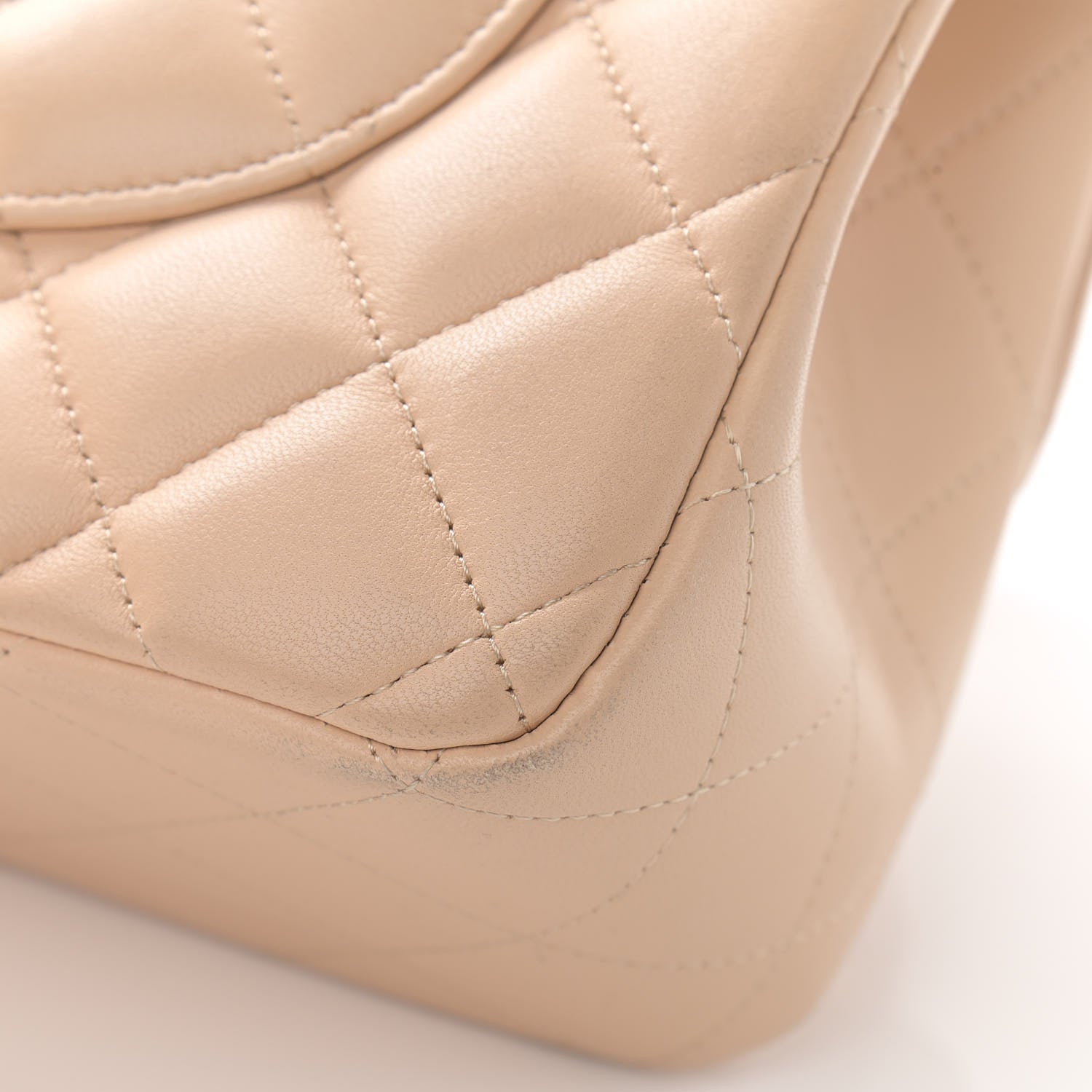 Chanel Lambskin Quilted Jumbo Double Flap Beige Clair 12 of 15