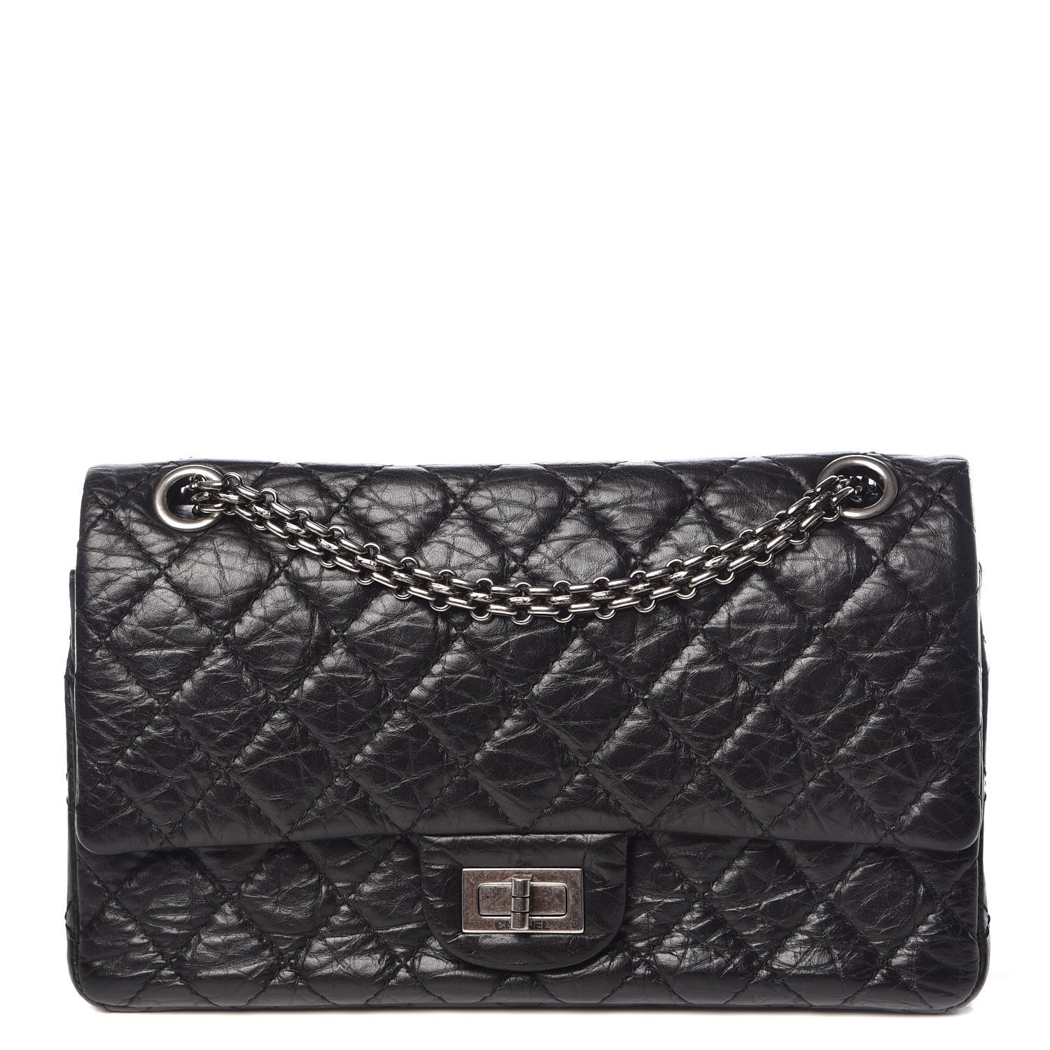 Chanel Aged Calfskin Quilted 2.55 Reissue 225 Flap Black 1 of 9