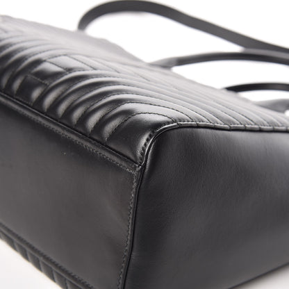 Prada Soft Calfskin Impunture Diagramme Tote Black 11 of 13