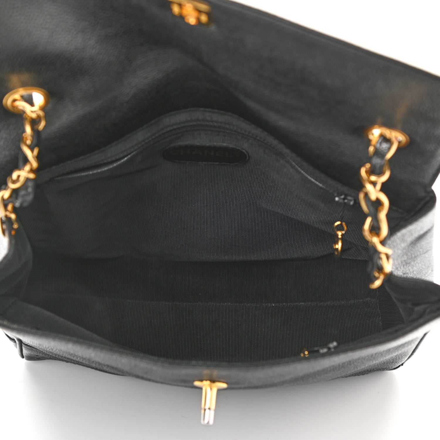 Chanel Caviar Flap Shoulder Bag Black 5 of 10