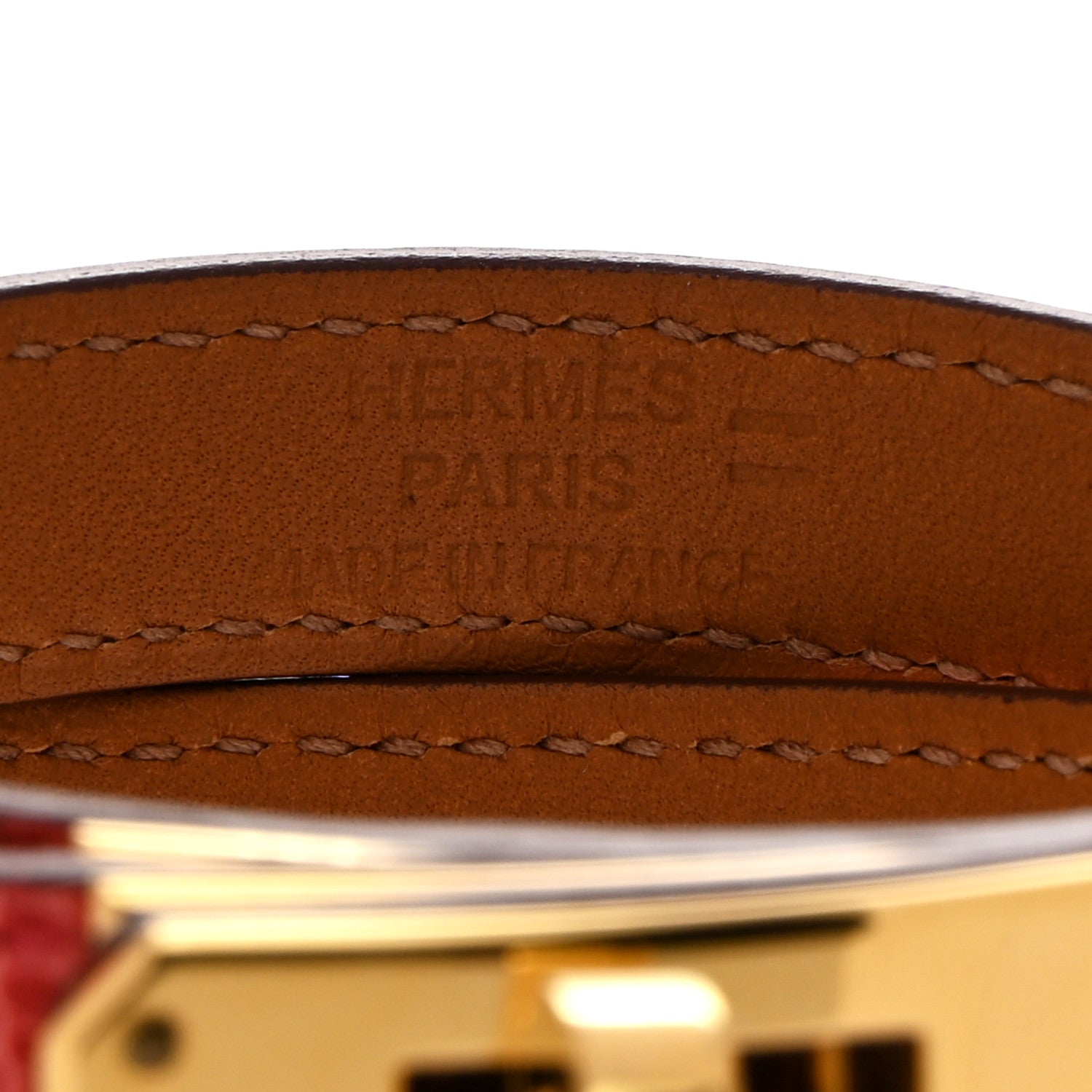 Hermes Lizard Kelly Double Tour Bracelet S Bougainvillea 4 of 5