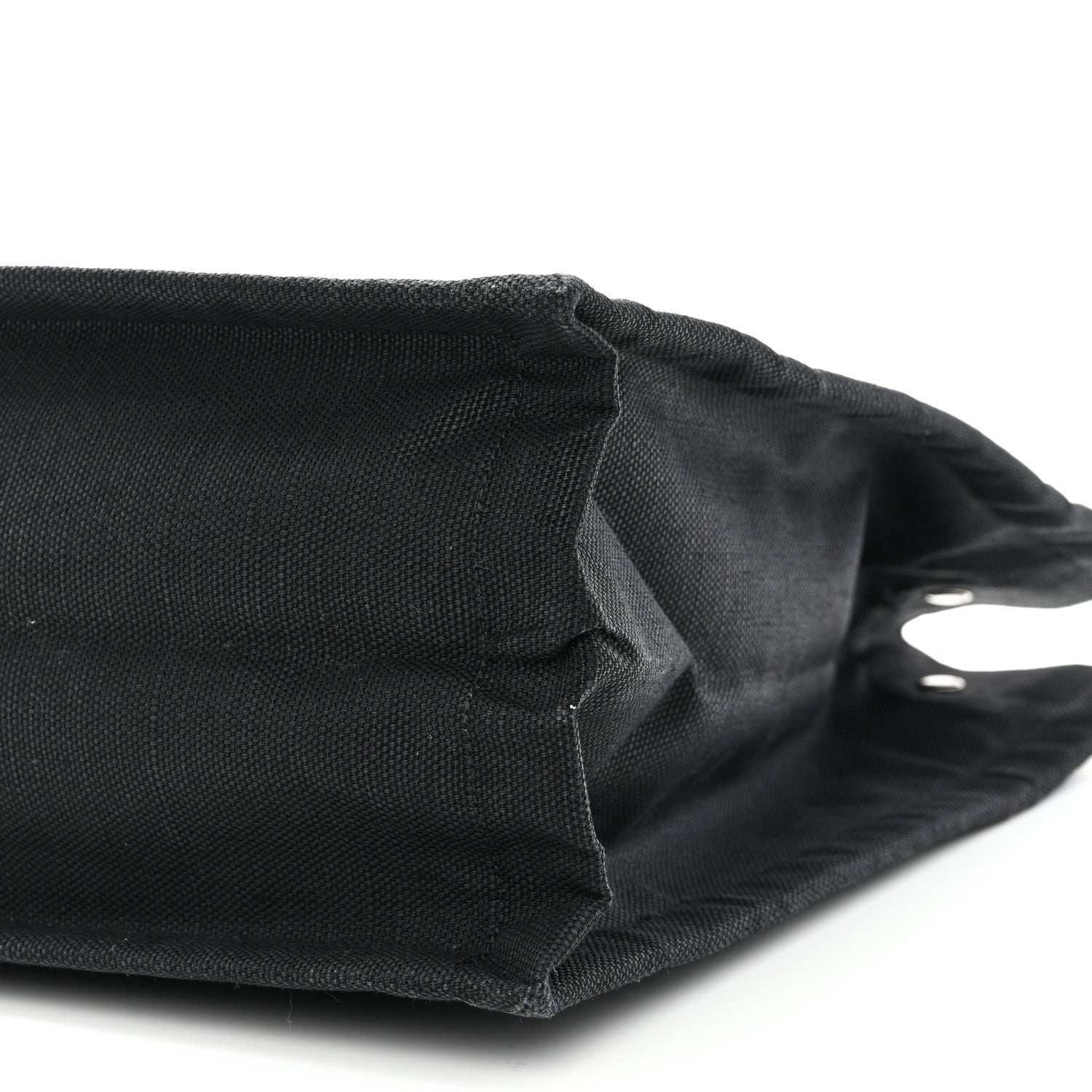 Saint Laurent Raffia Linen Calfskin Rive Gauche Tote Black 10 of 10