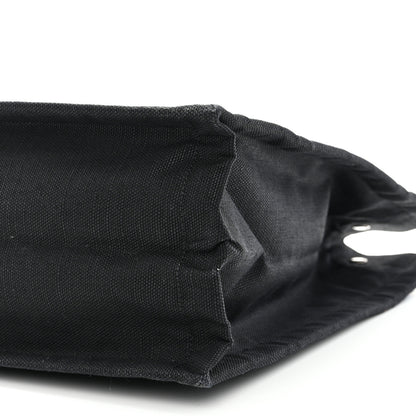 Saint Laurent Raffia Linen Calfskin Rive Gauche Tote Black 10 of 10