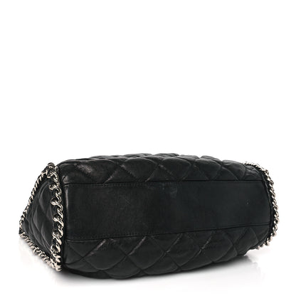Chanel Washed Lambskin Chain Around Hobo Black 4 of 10