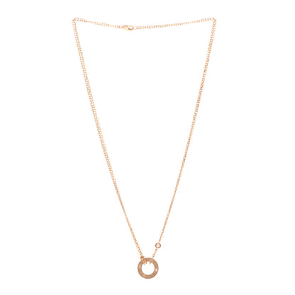 Cartier 18K Pink Gold 2 Diamond LOVE Necklace 3 of 5