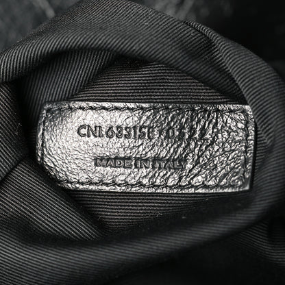 Saint Laurent Crinkled Calfskin Matelasse Monogram Medium Niki Chain Satchel Black 7 of 9