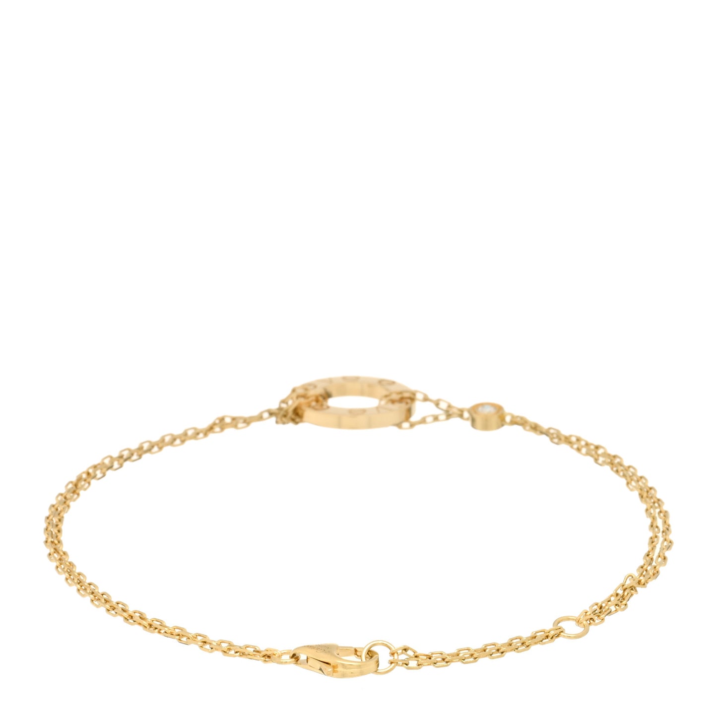 18K Yellow Gold Diamond LOVE Bracelet