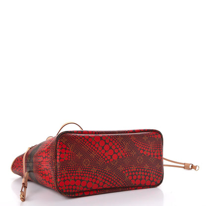 Louis Vuitton Monogram Kusama Waves Neverfull MM Red 4 of 10