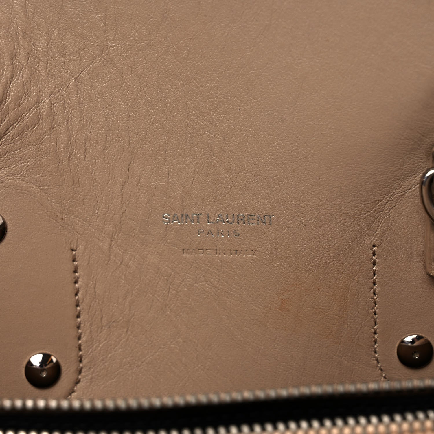Saint Laurent Grained Calfskin Small Sac De Jour Taupe 6 of 11