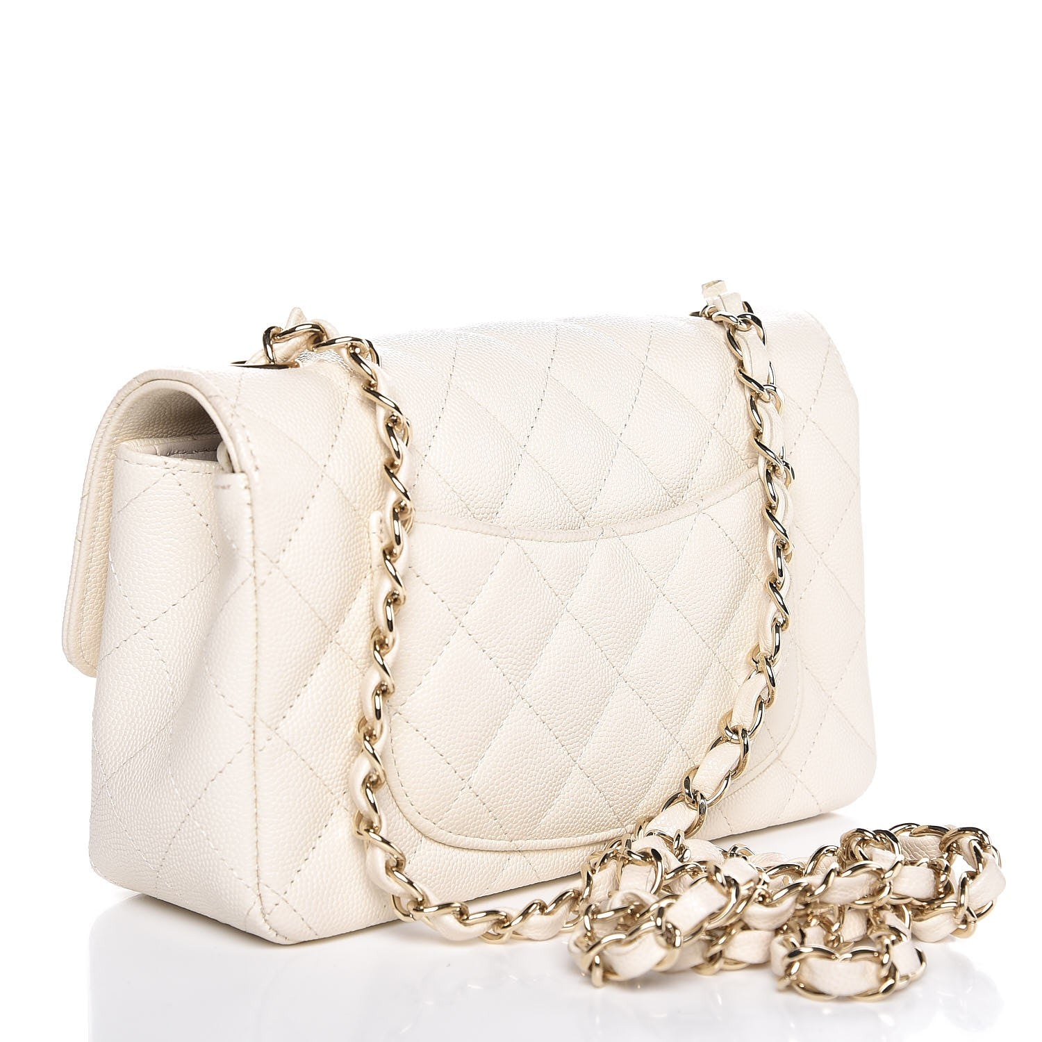 Chanel Caviar Quilted Mini Rectangular Flap White 3 of 7