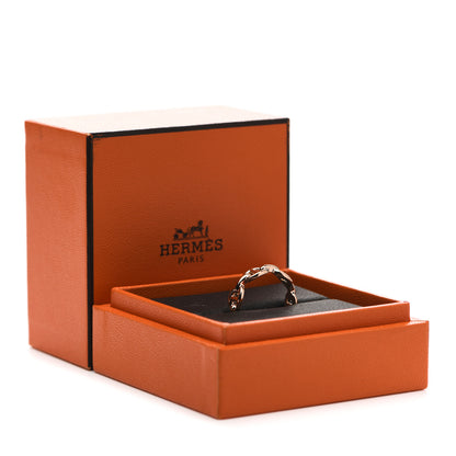 Hermes 18K Rose Gold PM Chaine D'Ancre Enchainee Ring 52 6 6 of 6