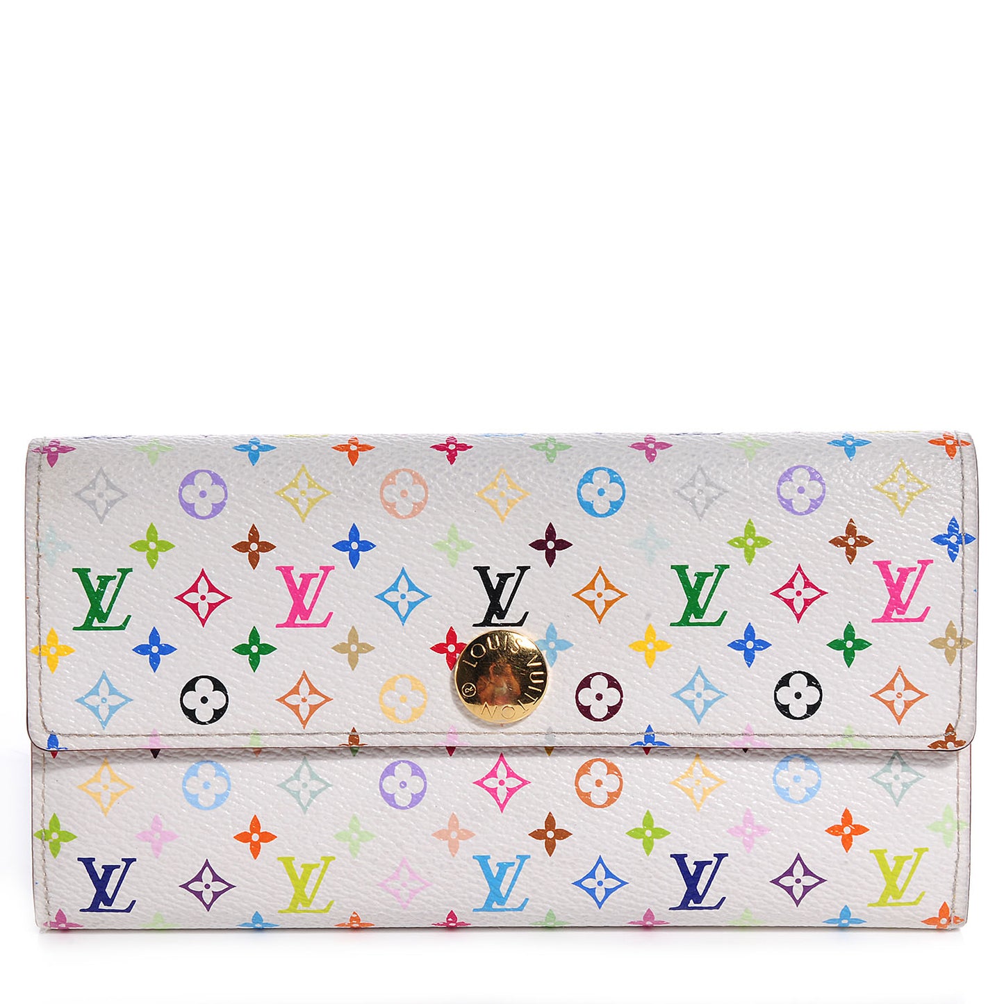 Monogram Multicolor Sarah Wallet White