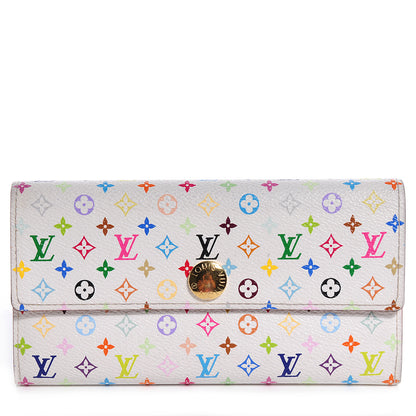Louis Vuitton Monogram Multicolor Sarah Wallet White 1 of 8