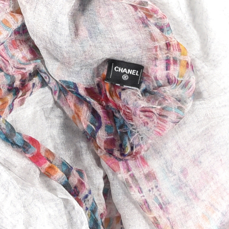 Chanel Cashmere Silk CC Stole Multicolor 3 of 3