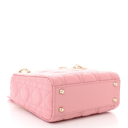 Christian Dior Lambskin Cannage Mini Lady Dior Light Pink 4 of 11