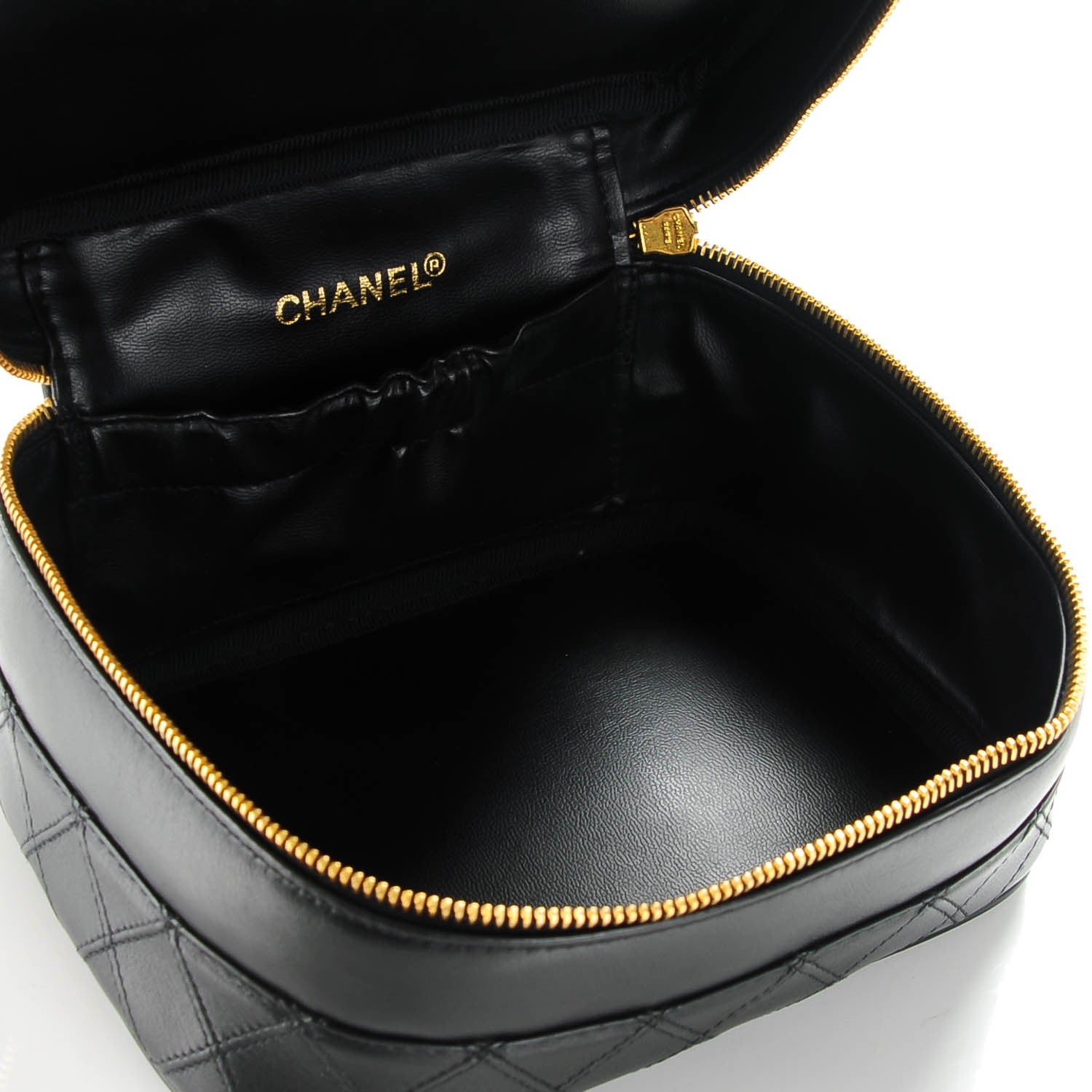 Chanel Lambskin Vanity Cosmetic Case Black 5 of 8