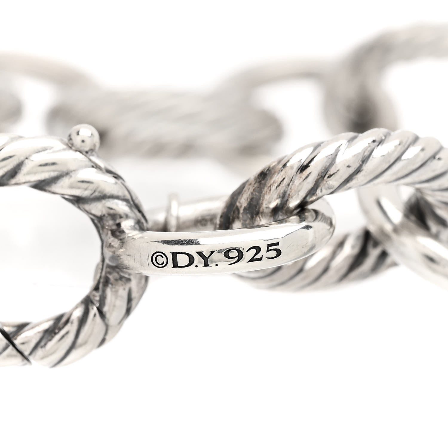 David Yurman Sterling Silver 12mm Large Oval Link Bracelet 4 of 4