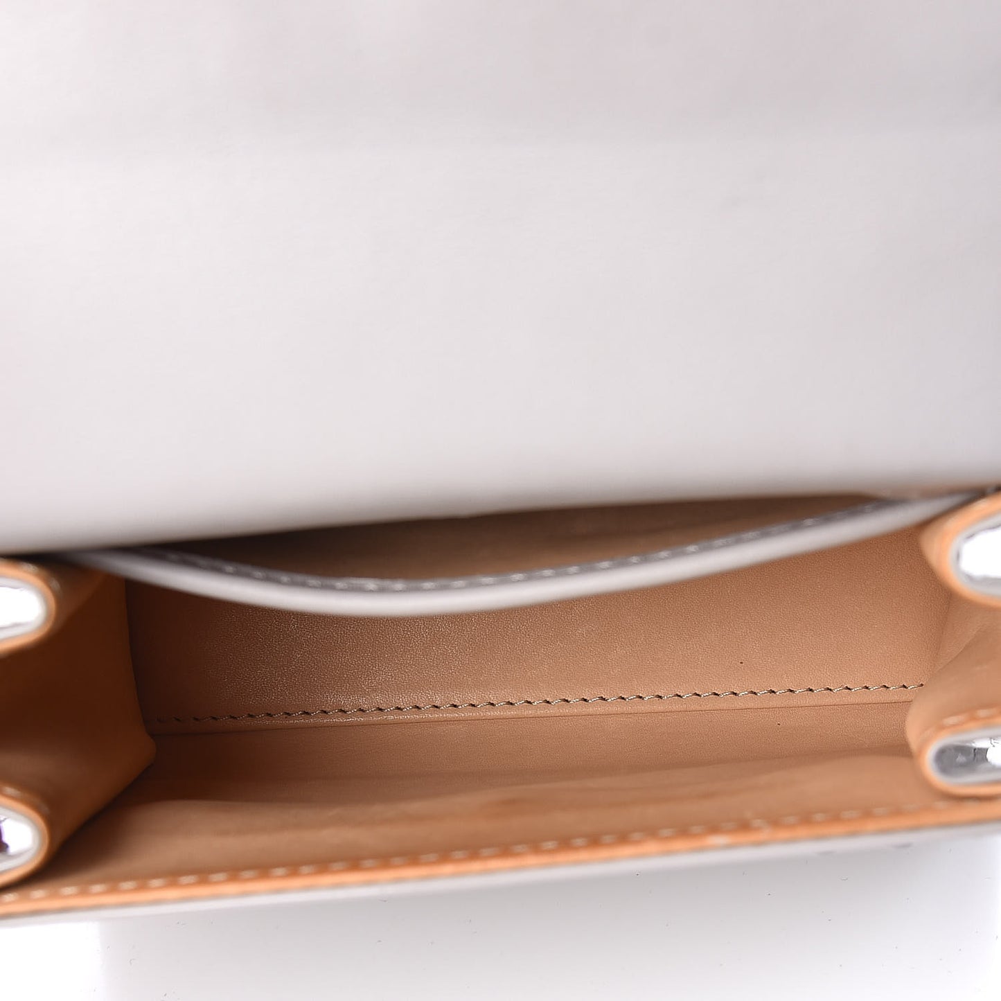 Patent Calfskin Micro Tempete Satchel Gray