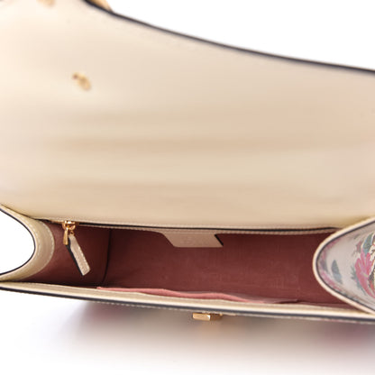 Gucci Calfskin Floral Small Sylvie Top Handle Bag Off White 5 of 10