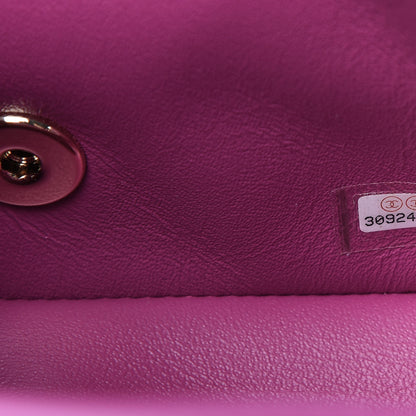 Chanel Lambskin Quilted Mini Square Flap Purple 9 of 10
